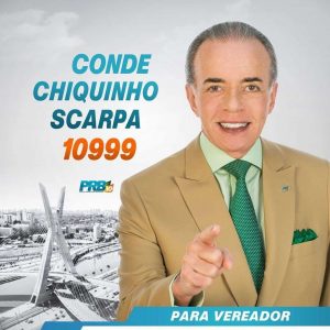  Conde Chiquinho Scarpa – candidato a vereador em São Paulo – PRB - O “playboy” é uma das apostas do partido de Celso Russomanno © REPRODUÇÃO / FACEBOOK 