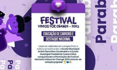 Notícia - Festival Desafio “Videos for Change” premia escolas da