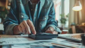 1_person_using_financial_calculator_planning_their_savings_investments-36279809