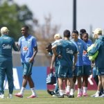 Seleção Brasileira antes do amistoso contra o Egito — Foto: Imagem da seleção br