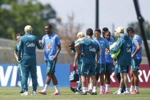 Seleção Brasileira antes do amistoso contra o Egito — Foto: Imagem da seleção br