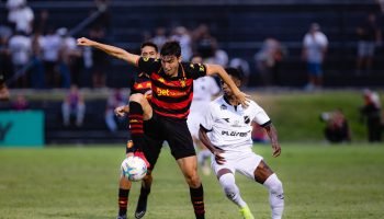 Foto: Lance de Biel no jogo entre ABC x Sport pela 2ª rodada da Copa do Nordeste