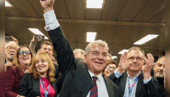 Este será o 3º mandato de Laporta (foto) à frente do Barcelona — Foto: Este será