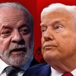 Foto colorida de Lula e Trump — Foto: 1 de 1 Foto colorida de Lula e Trump -- Me