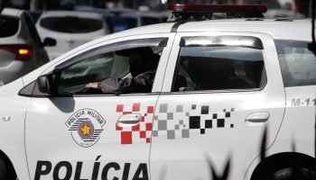 Foto: 1 de 1 Policia Militar de São Paulo PMSP PM SP durante policimento na capi