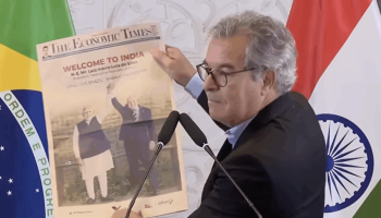 A capa mostrada por Viana foi patrocinada pela gigantes brasileiras Vale e Embra