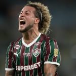 Guga em comemoração da classificação do Fluminense na Libertadores — Foto: Guga