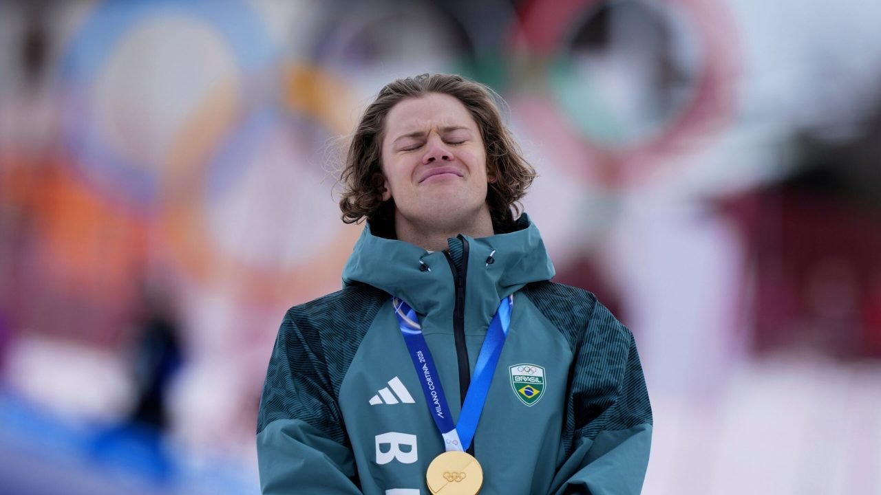 apf20260214062-36462109 Lucas Braathen se destaca no esqui alpino. — Foto: Facebook