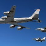 Foto: 1 de 1 imagem colorida avião kc-135 eua - Foto: Reprodução/X