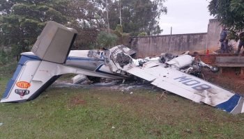 Avião caiu em Marília. Vítimas de queda de avião foram encontradas carbonizadas