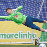 Léo Nannetti em treino pela Seleção Principal do Brasil — Foto: Léo Nannetti em