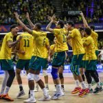 Imagem dos jogadores da Seleção Brasileira de Vôlei na VNL Masculina 2026 - Patr