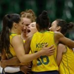 Imagem das jogadoras da seleção brasileira de vôlei feminino na VNL 2026 — Foto: Patricy Albuquerque/Soho/CBV