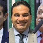 Pastor Gil (esq.), Josimar Maranhãozinho (centro) e Bosco Costa (dir.) são suspe