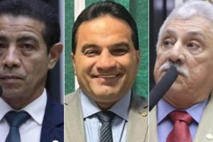 Pastor Gil (esq.), Josimar Maranhãozinho (centro) e Bosco Costa (dir.) são suspe