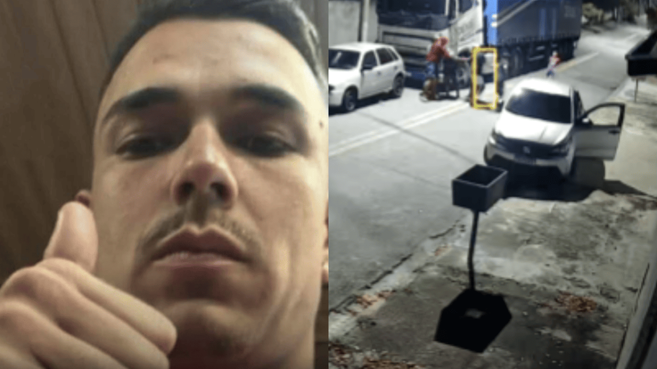 Foto: 1 de 1 Colagem colorida de homem achado morto após ser agredida em tentati