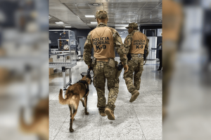 Foto: 1 de 1 Imagem colorida de agentes da Polícia Federal em fiscalização contr