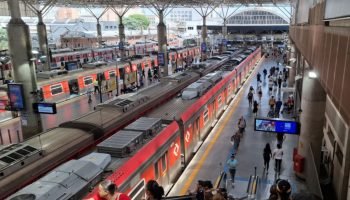 Foto: 1 de 1 Imagem colorida mostra Estação da CPTM em São Paulo - Metrópoles -