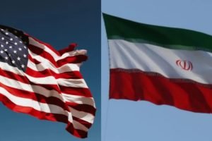 Foto: Na imagem, bandeiras dos Estados Unidos (à esq.) e do Irã (à dir.)