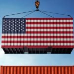 Imagem de contâiner com a bandeira dos Estados Unidos — Foto: 1 de 1 Imagem de c