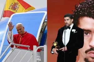 Foto: 1 de 1 Imagem colorida, “Ver Bad Bunny ou o papa?”: Leão XIV brinca sobre