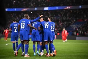 Imagem dos jogadores da seleção francesa — Foto: Imagem dos jogadores da seleção