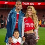 Gabriel Magalhães com a esposa, Gabrielle e a filha Maya — Foto: 1 de 1 Imagem c