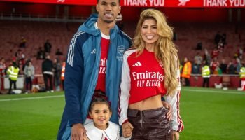 Gabriel Magalhães com a esposa, Gabrielle e a filha Maya — Foto: 1 de 1 Imagem c