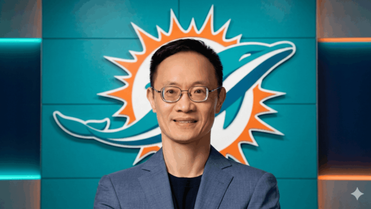 lin-bin-miami-dolphins-2-848×477-1 Foto: Lin Bin, Xiaomi, Miami Dolphins, NFL, National Football League, investimen