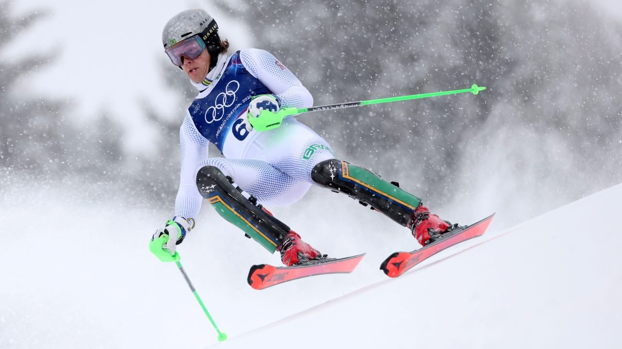 Lucas Pinheiro durante a prova de slalom. — Foto: 1 de 1 lucas-pinheiro-braaten-