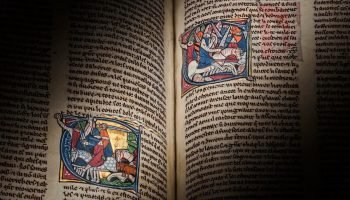 Imagem colorida de manuscrito medieval — Foto: 1 de 1 Imagem colorida de manuscr