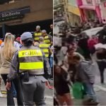 Foto: 1 de 1 Imagem colorida mostra movimentação após tiros no metrô. Metrópoles