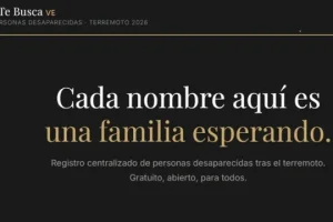 "Venezuela te busca". Criados sites para encontrar vítimas do terremoto — Foto: