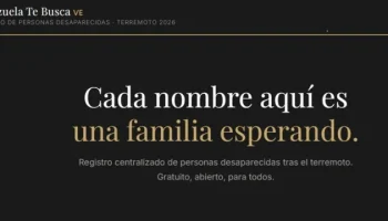 "Venezuela te busca". Criados sites para encontrar vítimas do terremoto — Foto: