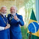Presidente Luiz Inácio Lula da Silva durante encontro com autoridades indianas.