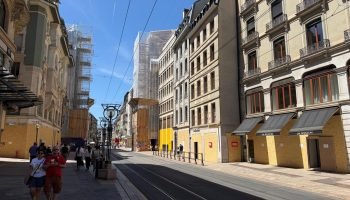 Ruas de Genebra, na Suíça, às véspera da cúpula do G7 na França — Foto: Ruas de