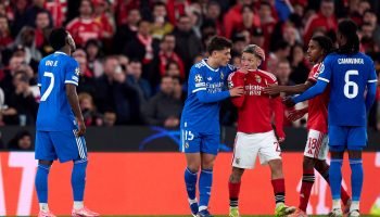 Foto: 1 de 1 vini-jr-benfica-x-real-madrid-racismo - Foto: Angel Martinez/Getty