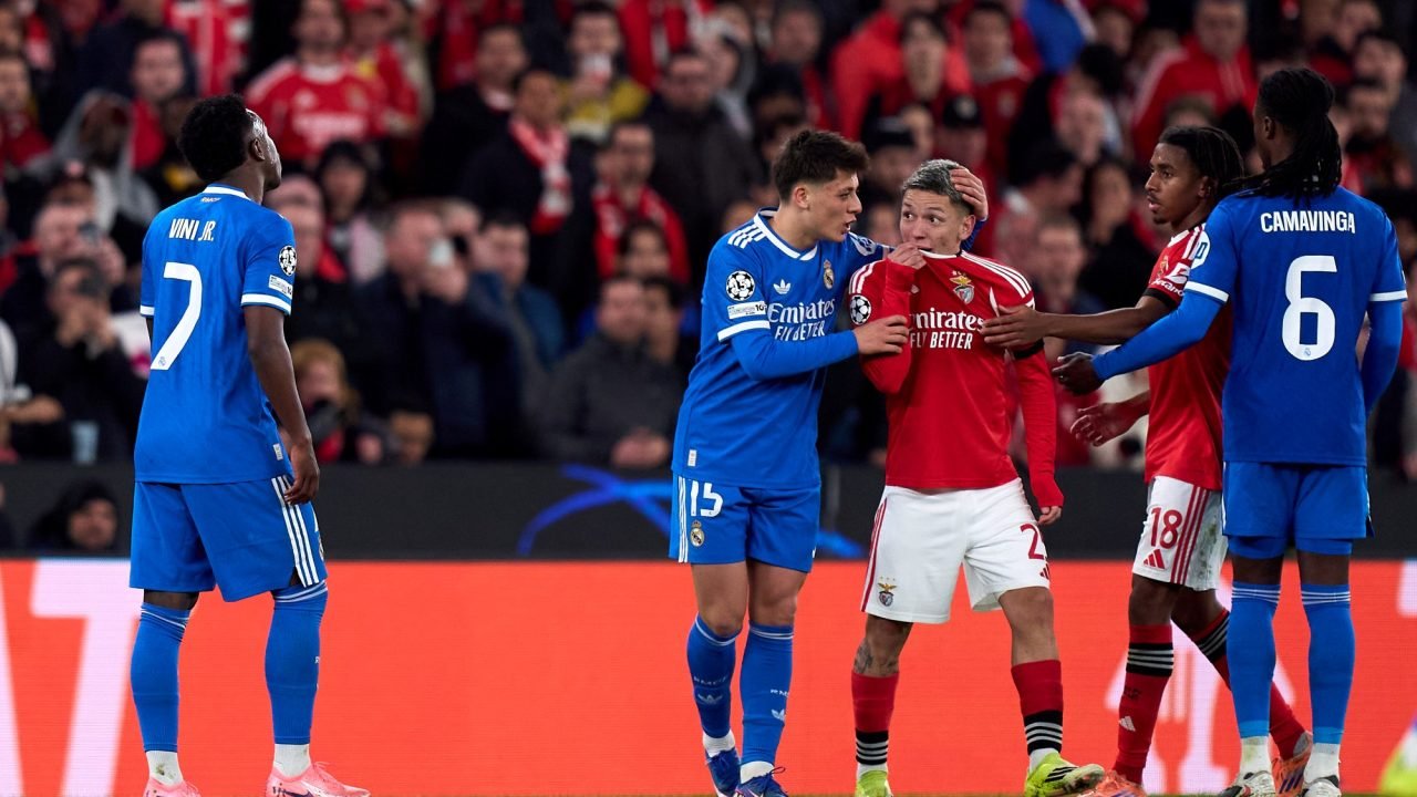 vini-jr-benfica-x-real-madrid-racismo Foto: 1 de 1 vini-jr-benfica-x-real-madrid-racismo - Foto: Angel Martinez/Getty